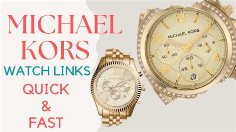 how to remove links on a michael kors watch|removing watch links without tool.